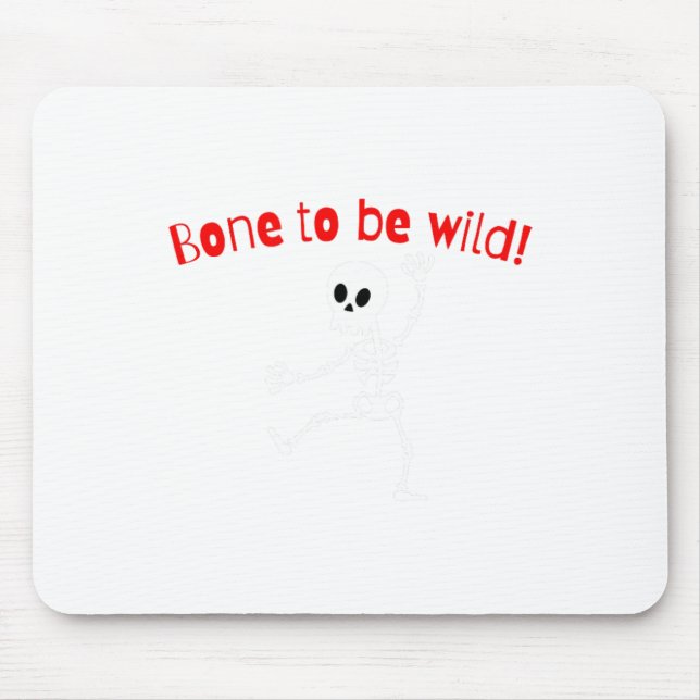 Mousepad Dançando Skeleton Halloween Engraçado Bone Wild (Frente)