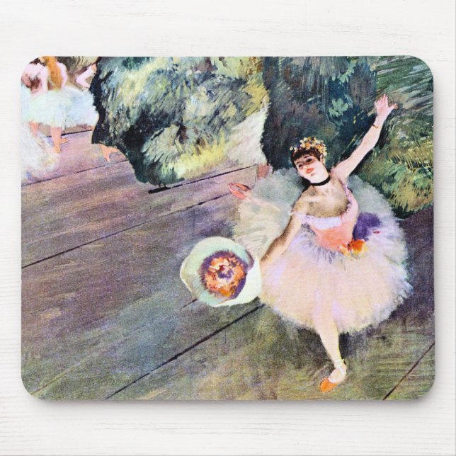 Mousepad Dançarina com Buquê de Flores por Edgar Degas (Frente)