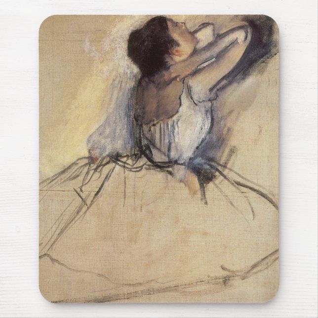 Mousepad Dançarina de Edgar Degas, Vintage Ballerina Art (Frente)