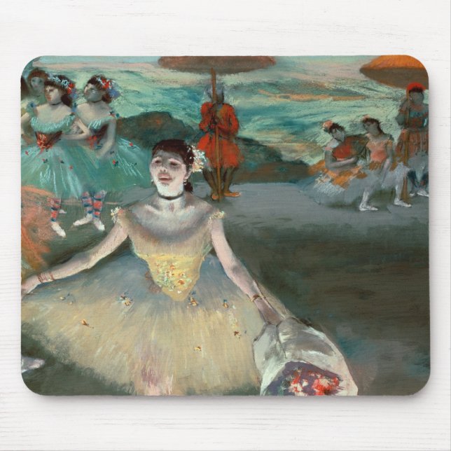 Mousepad Dançarino de Edgar Degas | com o buquê, curtseying (Frente)