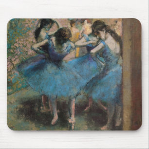 Mousepad Dançarinos de Edgar Degas no azul, 1890