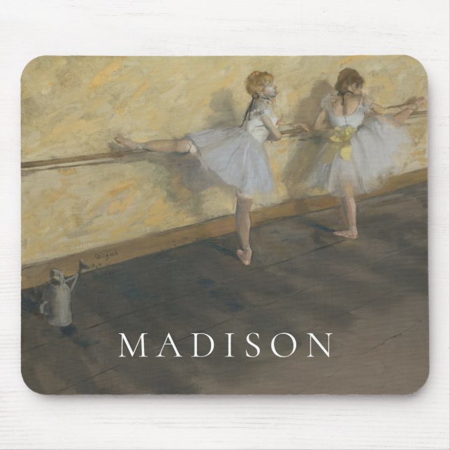 Mousepad Dançarinos de Edgar Degas | que praticam na barra (Frente)