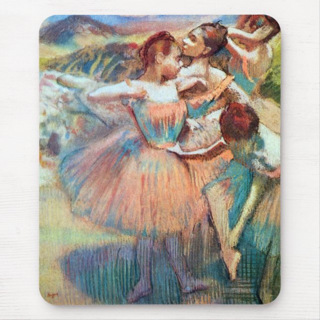 Mousepad Dançarinos em paisagem por Edgar Degas (Frente)