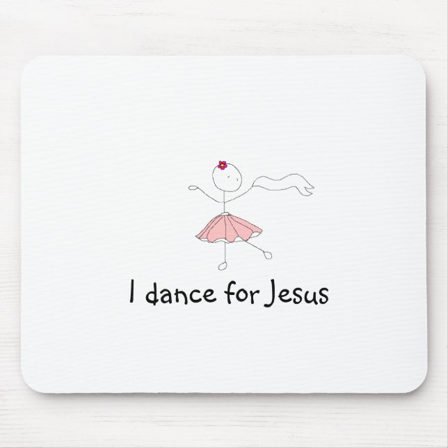 Mousepad danceforhim, eu danço para Jesus (Frente)