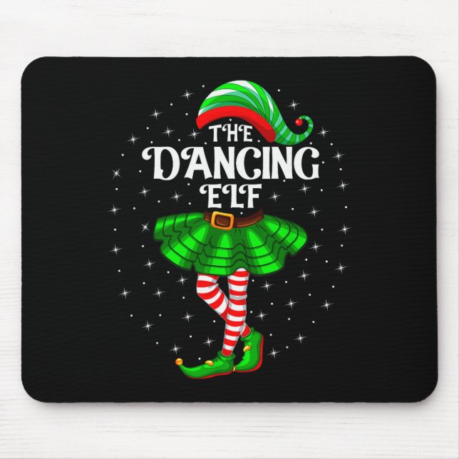 Mousepad Dancing Elf Christmas Family Matching Women Girls  (Frente)
