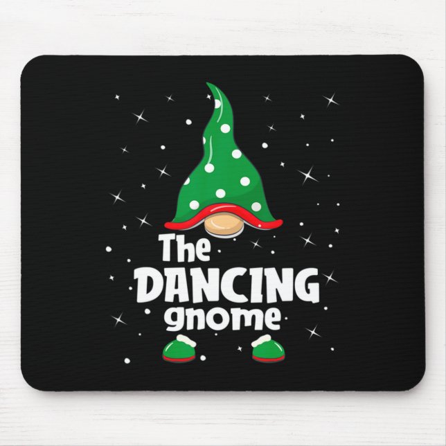 Mousepad Dancing Gnome Family Matching Christmas Funny Paja (Frente)
