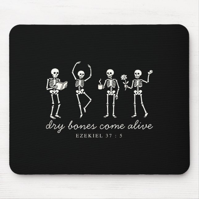 Mousepad Dancing Skeleton Dry Bones Come Alive Christian Ha (Frente)