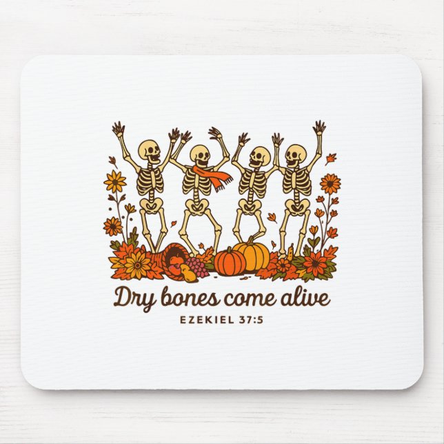 Mousepad Dancing Skeleton Dry Bones Come Alive Christian Ha (Frente)