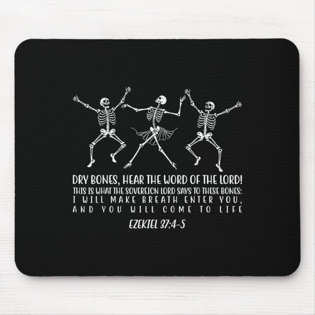 Mousepad Dancing Skeleton Dry Bones Come Alive Christian Ha (Frente)