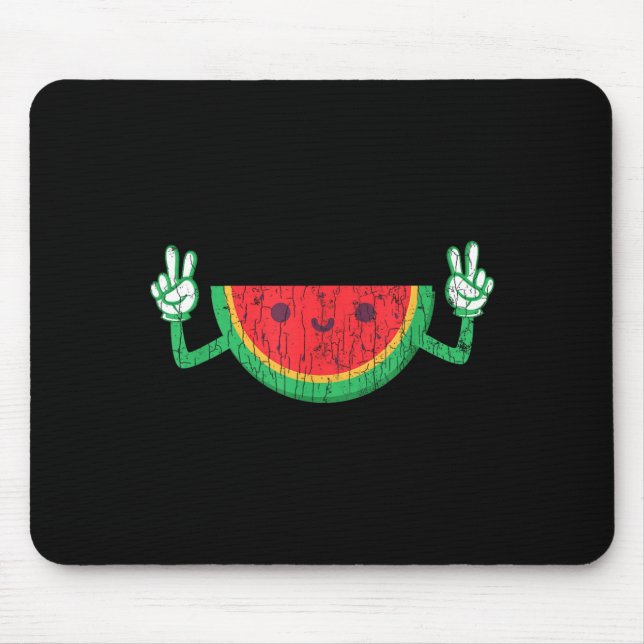 Mousepad Dancing Watermelon Funny Summer Fruit Lover (Frente)
