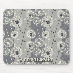 Mousepad Dandelion monocromático moderno