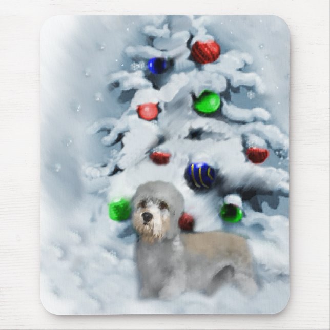 Mousepad Dandie Dinmont Terrier Christmas (Frente)