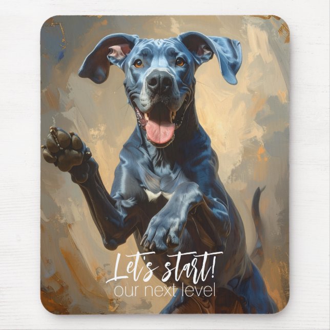 Mousepad Dane Azul Grande (Frente)
