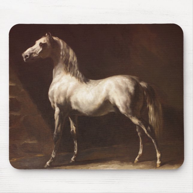 Mousepad Dapple Cinza Horse (por Théodore Géricault) (Frente)