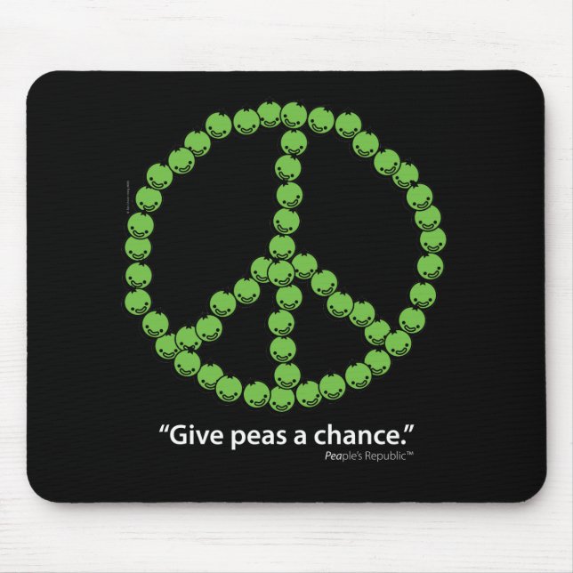 Mousepad Dar Às Ervilhas Uma Oportunidade (tecidos Escuros) (Frente)