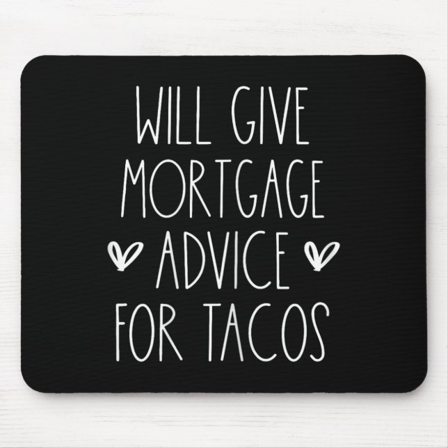 Mousepad Dará Aconselhamento De Hipoteca Para Tacos Cinco D (Frente)