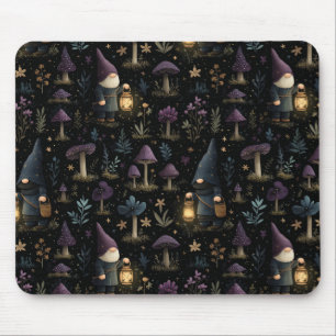 Mousepad Dark Fantasy Gnomo e Mushroom Pattern