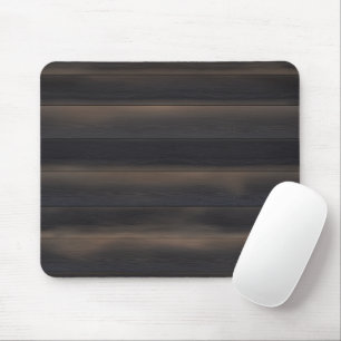 Mousepad Dark Japandi Madeira Carbonizada Carvão Minimalist
