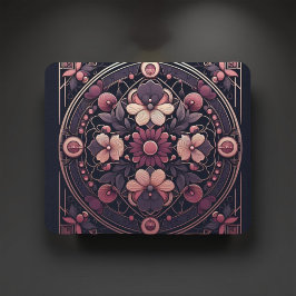 Mousepad Dark Romance Burgundy Art Deco Floral Summer