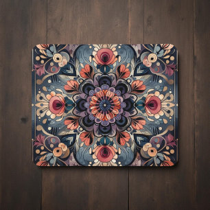 Mousepad Dark Romance Burgundy Art Deco Floral Summer