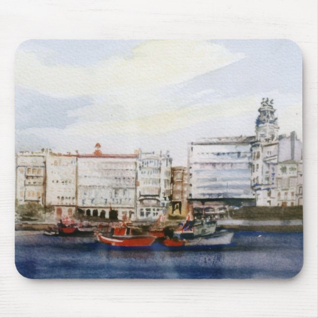 Mousepad Dársena de A Coruña/Dock em A Corunha (Frente)