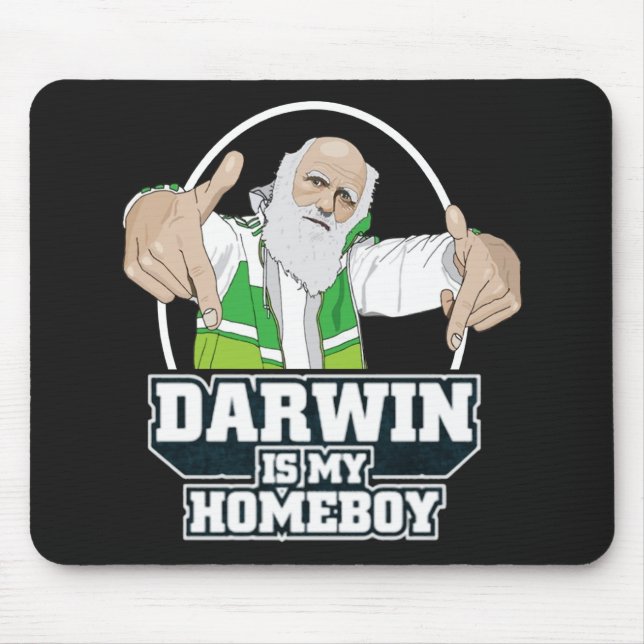 Mousepad Darwin é meu ficar em casa (a cor completa) (Frente)