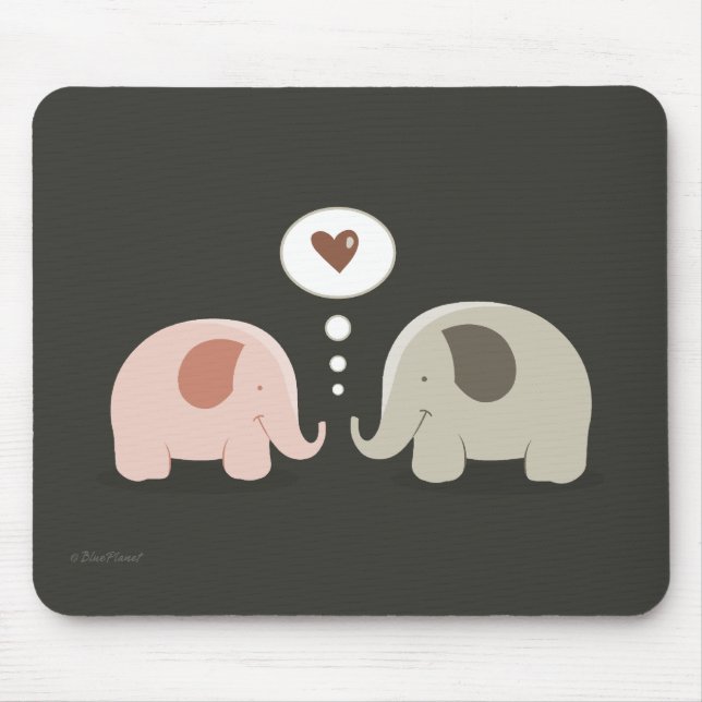 Mousepad das almas gémeas dos elefantes (Frente)