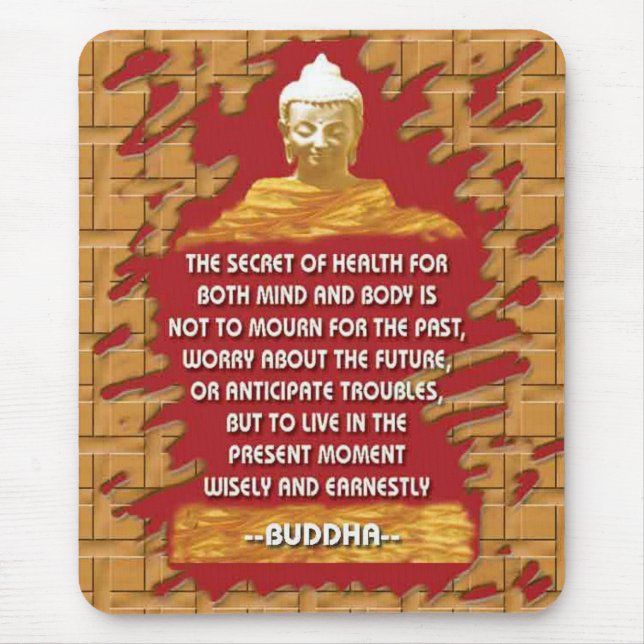Mousepad das mensagens da motivação de Buddha (Frente)