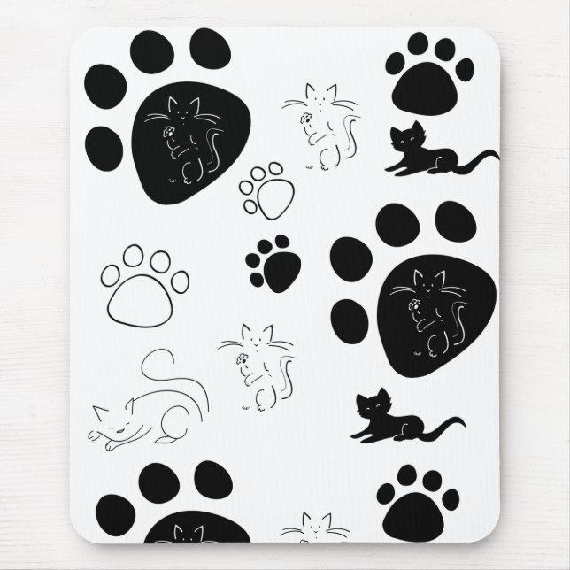 Mousepad das patas do gatinho (Frente)