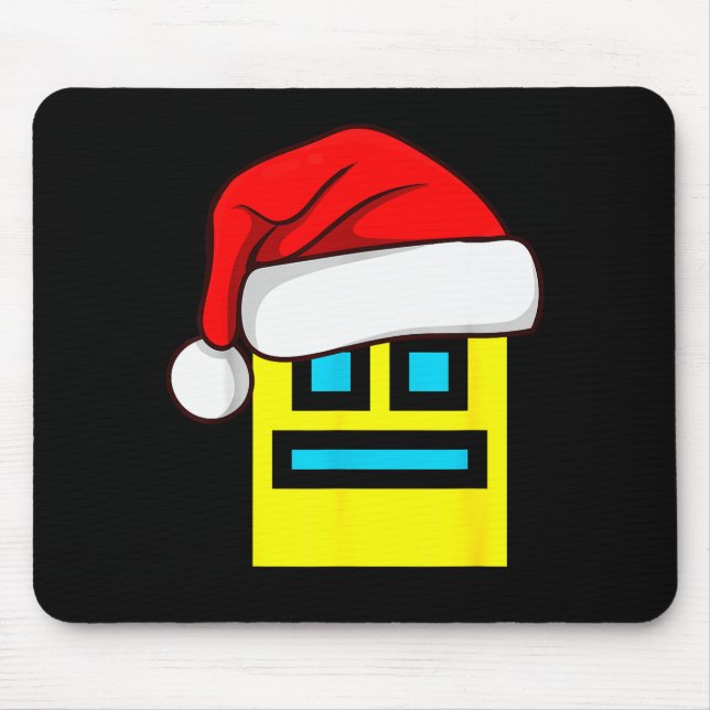 Mousepad Dash Geometry Repeat Christmas Santa Hat Game Vide (Frente)