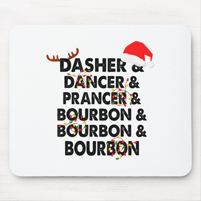Mousepad Dasher Dancer Prancer & Bourbon Natal (Frente)