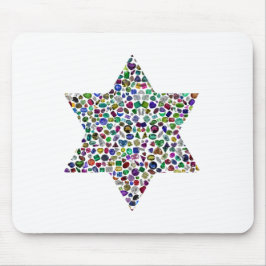 Mousepad David Star fez com Gemstones em todas as cores