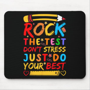 Mousepad Day Rock The Test Engraçado Professora Teste Estud