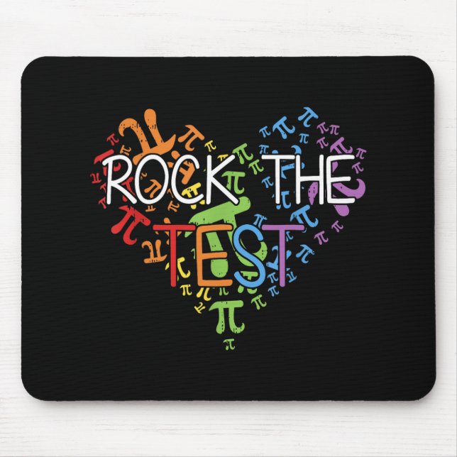Mousepad Day Rock The Test Teacher Testing Day Rainbow Teat (Frente)