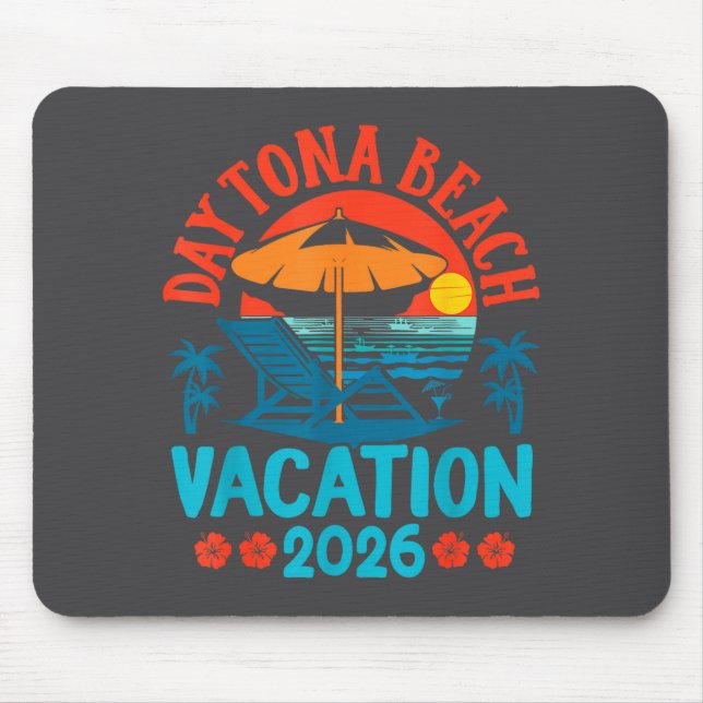 Mousepad Daytona Beach Florida 2026 Family Vacation Summer  (Frente)
