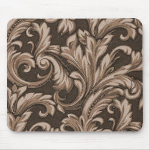 Mousepad Dazzling Damask, Chocolate