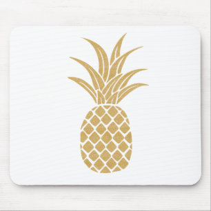 Mousepad de Abacaxi Dourado Real