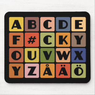 Mousepad de alfabetos travesseiros