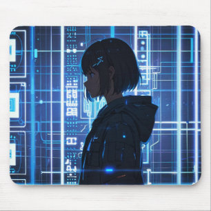 Mousepad de Anime de Circuito de Tecnologia Minima