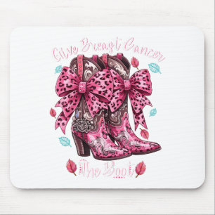 Mousepad Dê ao Câncer de Mama a Bota Nk Cowgirl Western Tee