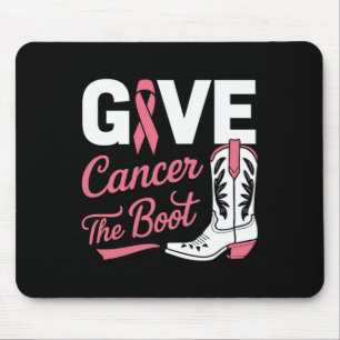 Mousepad Dê Ao Cancer O Cancer De Mama Da Boot Cowgirl Ri R