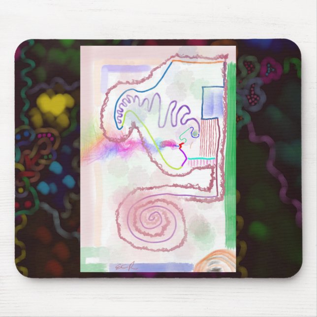 Mousepad de Arte Impressionista - Minha Mente Expl (Frente)