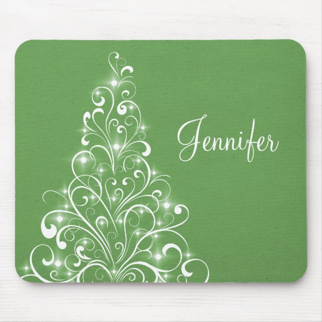 Mousepad de Árvore de Férias Sparkasse, Verde (Frente)