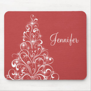 Mousepad de Árvore de Férias Sparkasse, Vermelho