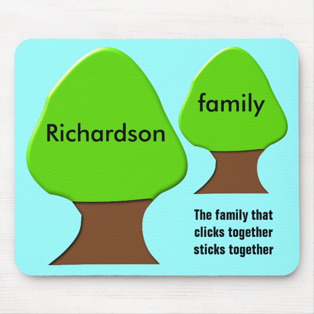 Mousepad de Árvore Personalizável da Família de Ár (Frente)
