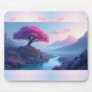 Mousepad de Árvore Rosa