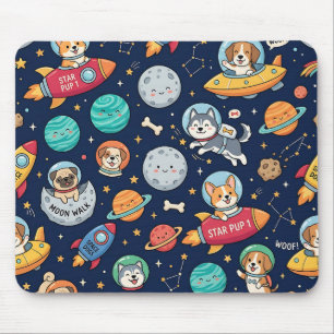 Mousepad de Astronauta Cachorro – Design de Foguet