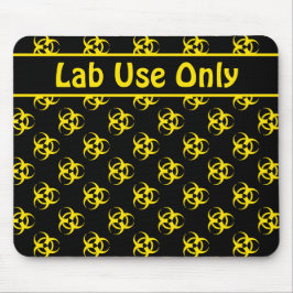 Mousepad de aviso de perigo biológico com texto pe