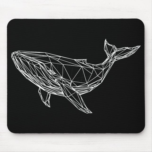 Mousepad de Baleia Geométrica Moderna (Frente)