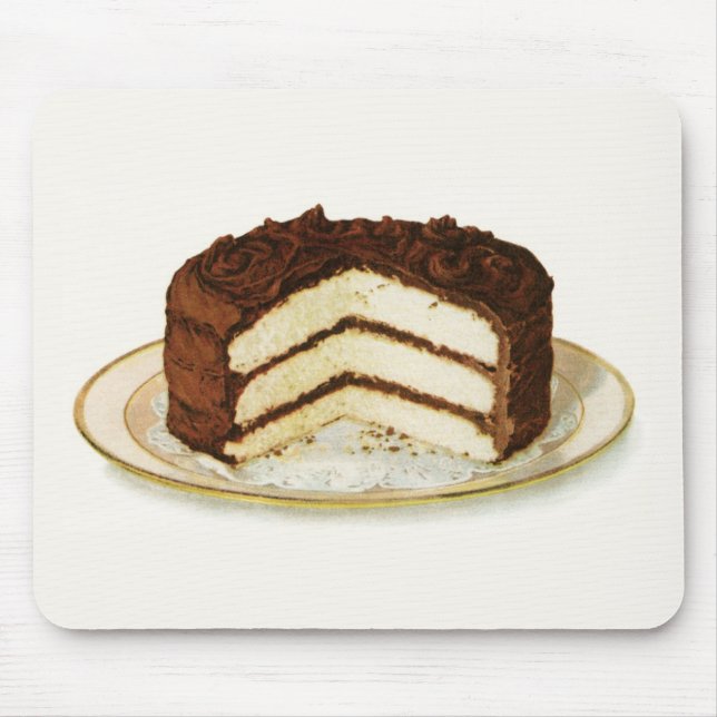 Mousepad de Bolo de Camada Forçada de Chocolate Vi (Frente)